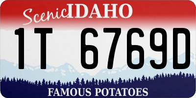 ID license plate 1T6769D