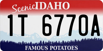 ID license plate 1T6770A