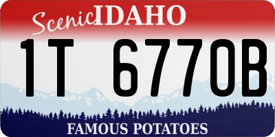 ID license plate 1T6770B