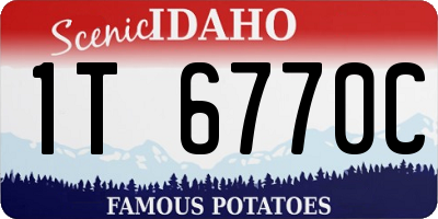ID license plate 1T6770C