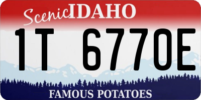 ID license plate 1T6770E