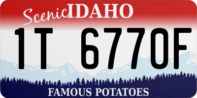 ID license plate 1T6770F