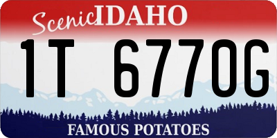 ID license plate 1T6770G