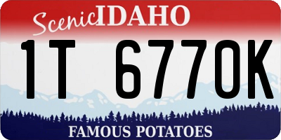 ID license plate 1T6770K