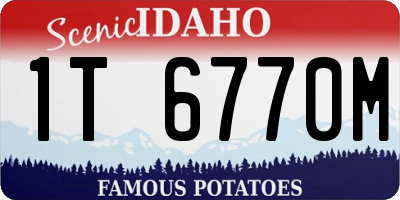 ID license plate 1T6770M