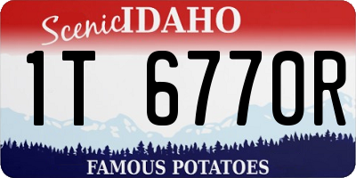 ID license plate 1T6770R
