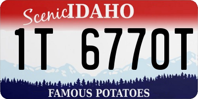ID license plate 1T6770T