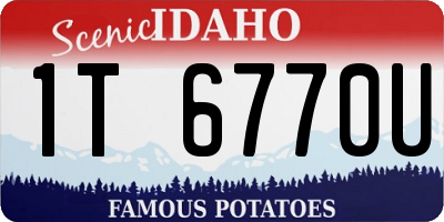 ID license plate 1T6770U
