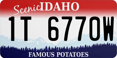 ID license plate 1T6770W