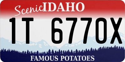 ID license plate 1T6770X