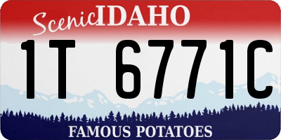 ID license plate 1T6771C