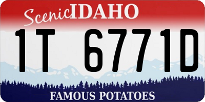 ID license plate 1T6771D