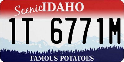 ID license plate 1T6771M