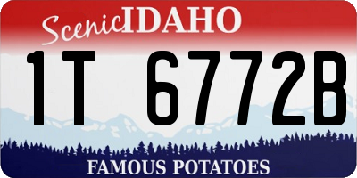 ID license plate 1T6772B