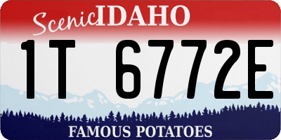 ID license plate 1T6772E