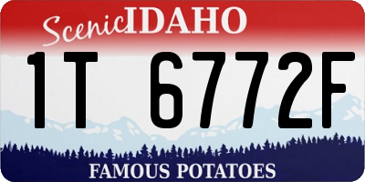 ID license plate 1T6772F