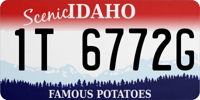 ID license plate 1T6772G