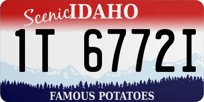 ID license plate 1T6772I