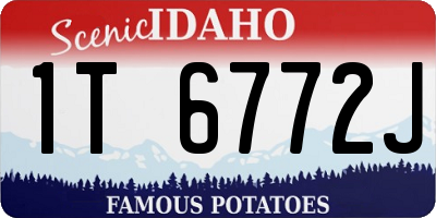 ID license plate 1T6772J