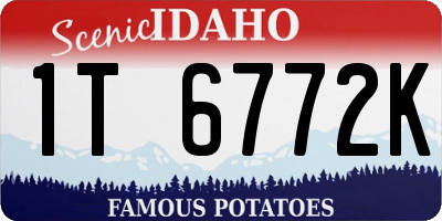 ID license plate 1T6772K