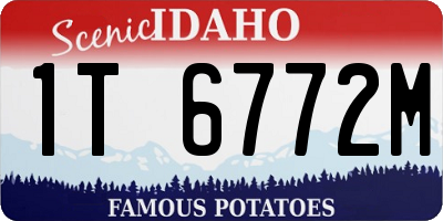 ID license plate 1T6772M