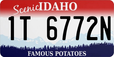 ID license plate 1T6772N