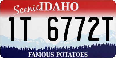 ID license plate 1T6772T