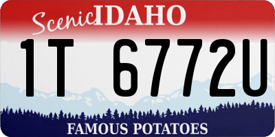 ID license plate 1T6772U