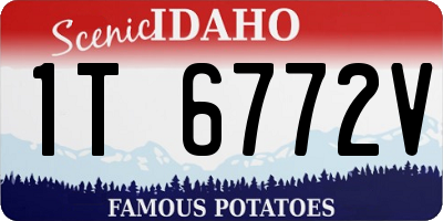 ID license plate 1T6772V