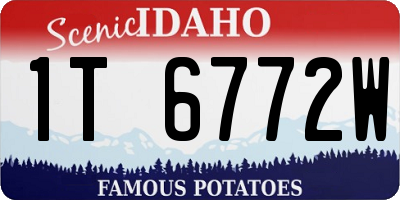 ID license plate 1T6772W