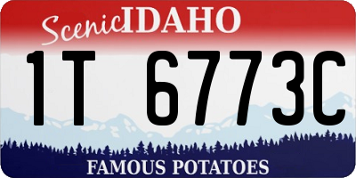 ID license plate 1T6773C