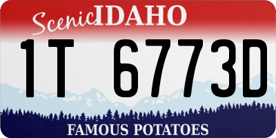 ID license plate 1T6773D