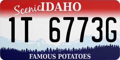 ID license plate 1T6773G
