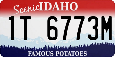 ID license plate 1T6773M