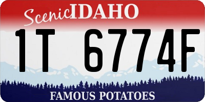 ID license plate 1T6774F