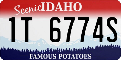 ID license plate 1T6774S