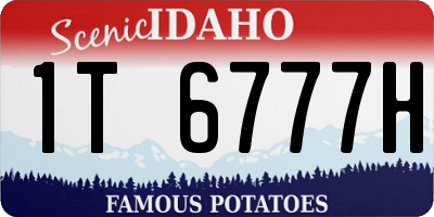 ID license plate 1T6777H