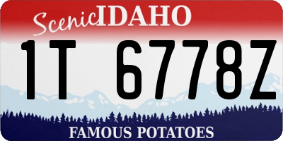 ID license plate 1T6778Z