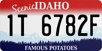 ID license plate 1T6782F
