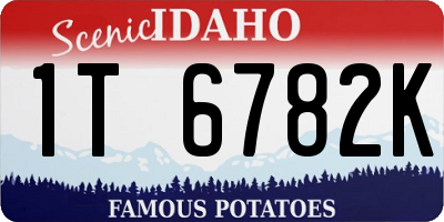 ID license plate 1T6782K