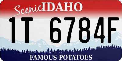ID license plate 1T6784F