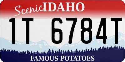 ID license plate 1T6784T