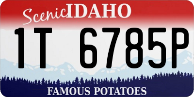 ID license plate 1T6785P