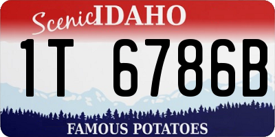 ID license plate 1T6786B