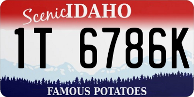 ID license plate 1T6786K