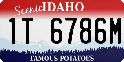 ID license plate 1T6786M