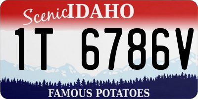 ID license plate 1T6786V