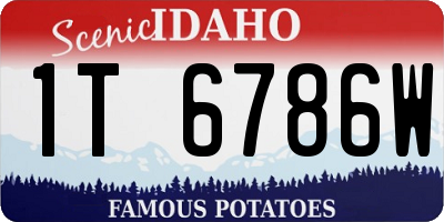 ID license plate 1T6786W