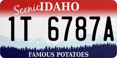 ID license plate 1T6787A