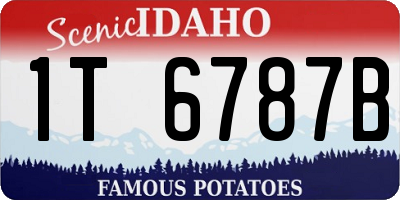 ID license plate 1T6787B